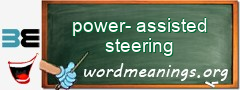 WordMeaning blackboard for power-assisted steering